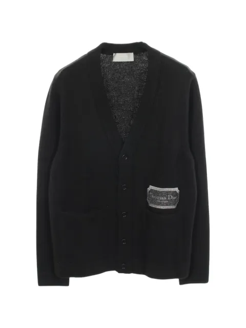 Christian Dior Pre-Owned logo-embroidered cardigan