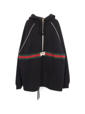 Gucci Pre-Owned x The North Face logo-print Cotton Hoodie | Black