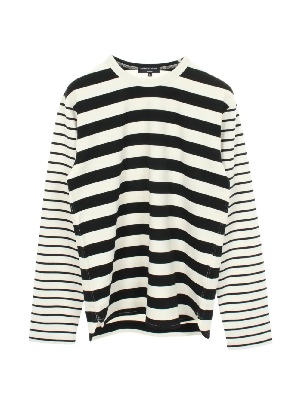Comme des Garçons Homme striped long-sleeve T-shirt - Bianco