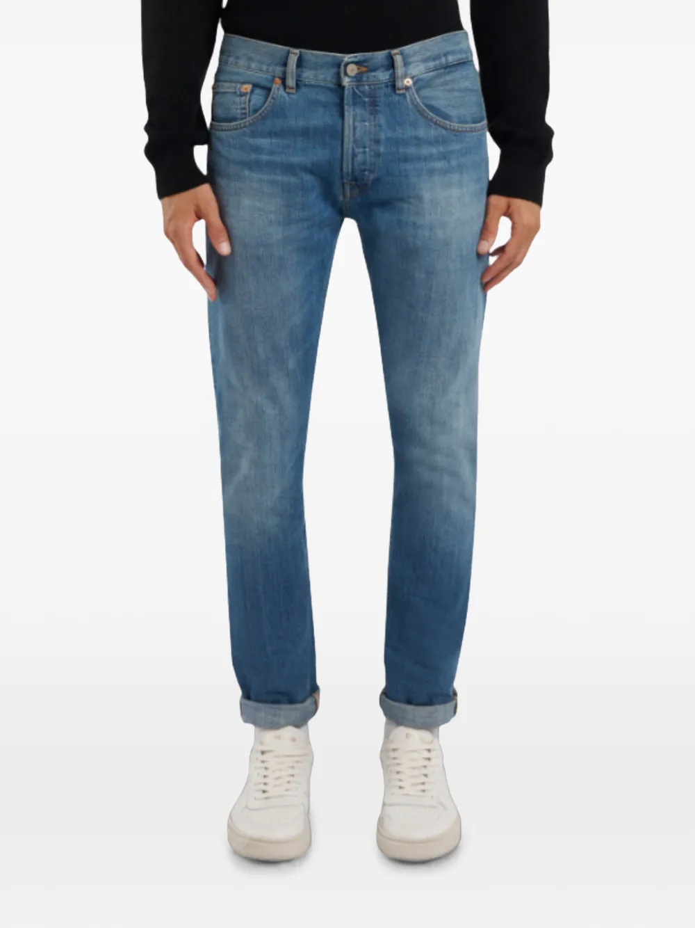 DONDUP Icon jeans met knopen Blauw