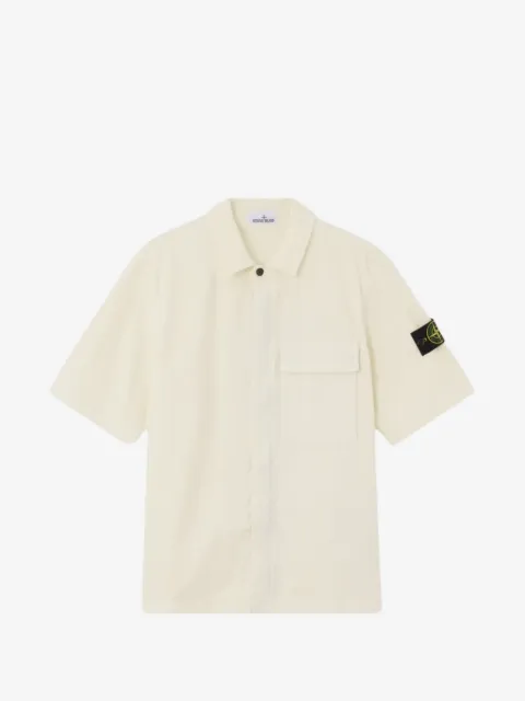 Stone Island 1100025 stretch organic cotton twill shirt