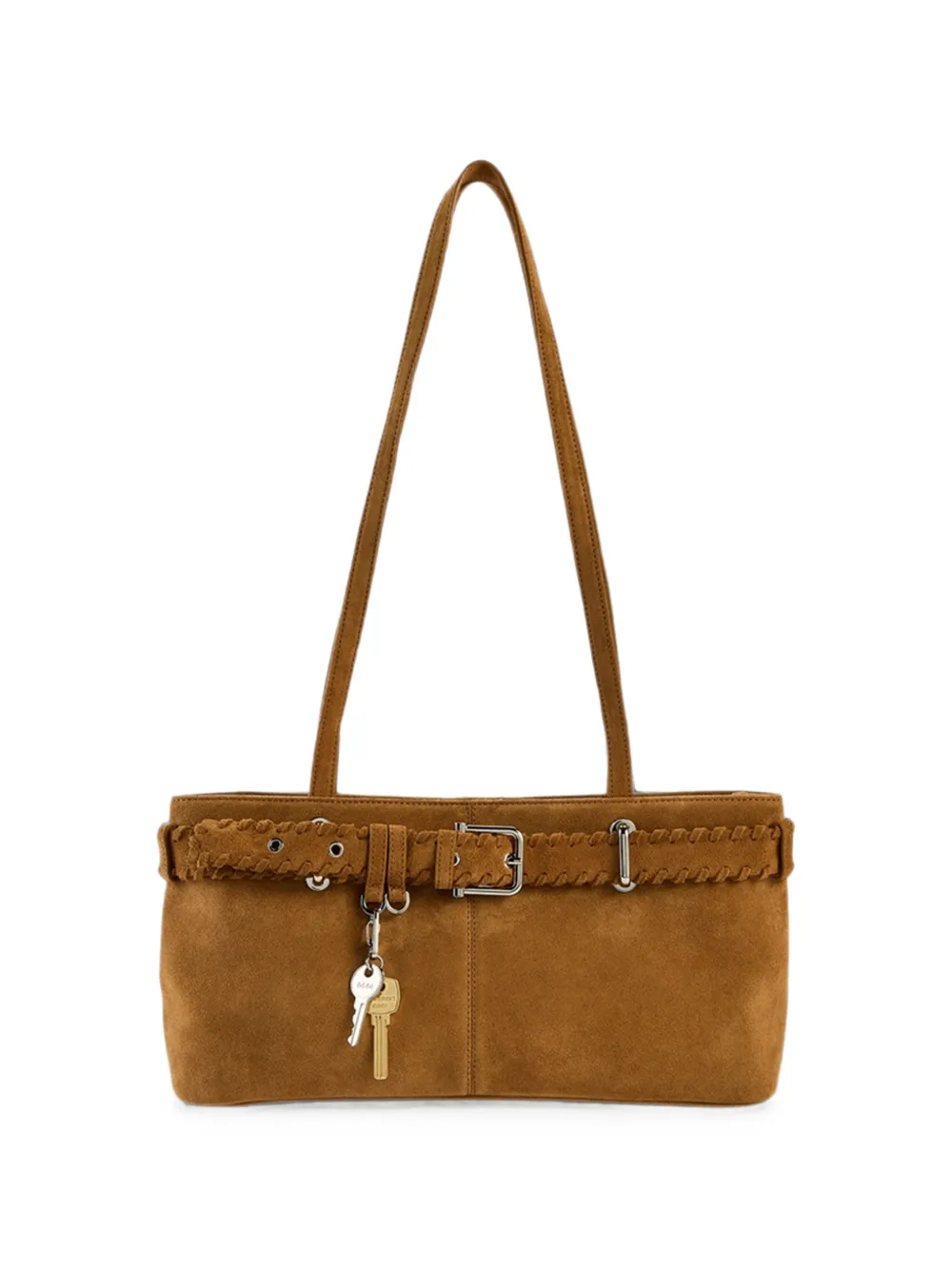 Osoi braided buckled shoulder bag - Marrone
