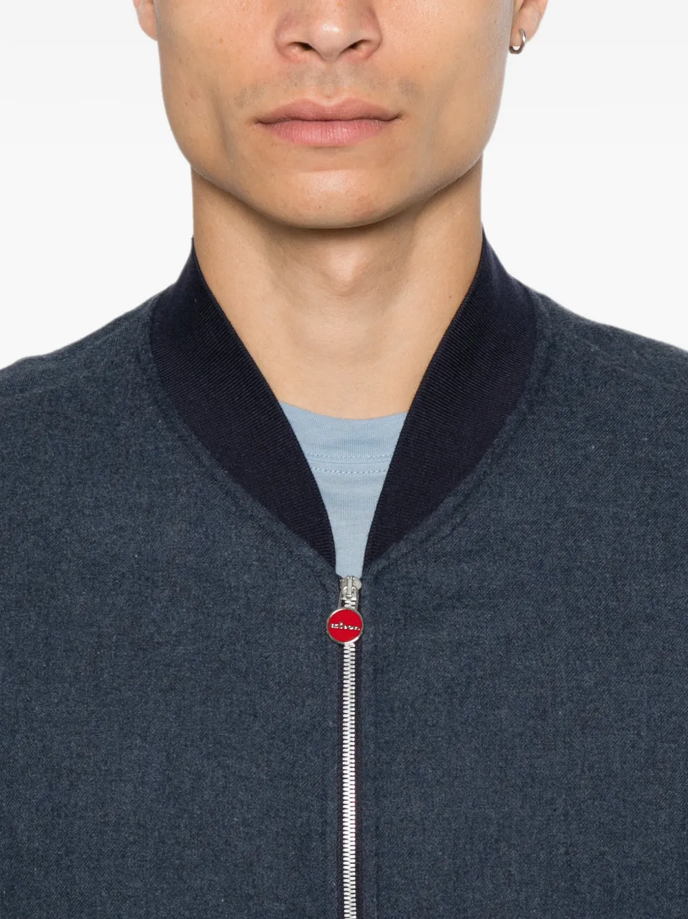Kiton Bomberjack met rits Blauw