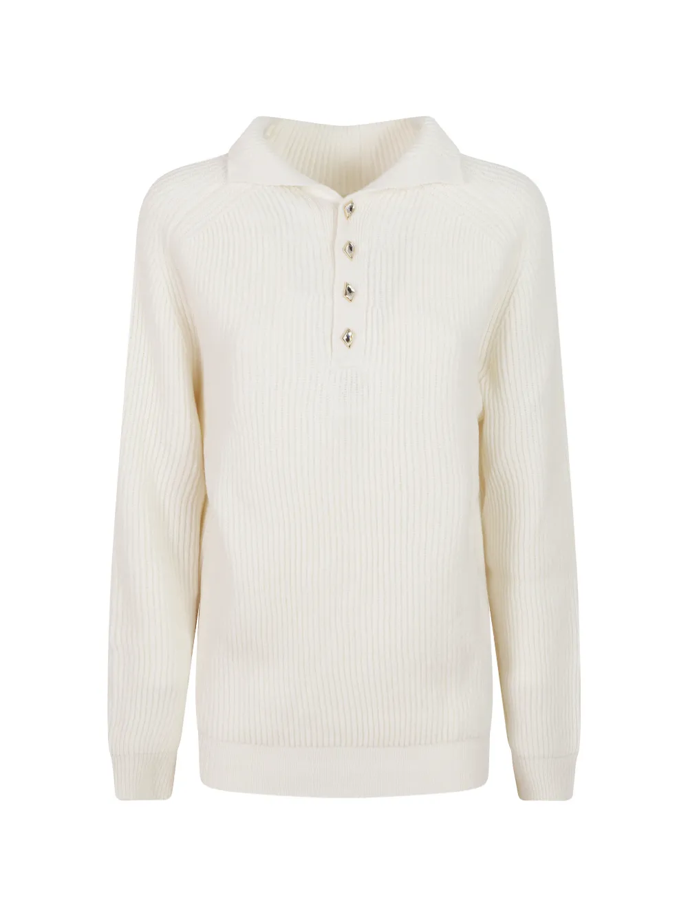 DONDUP crystal-embellished ribbed-knit sweater