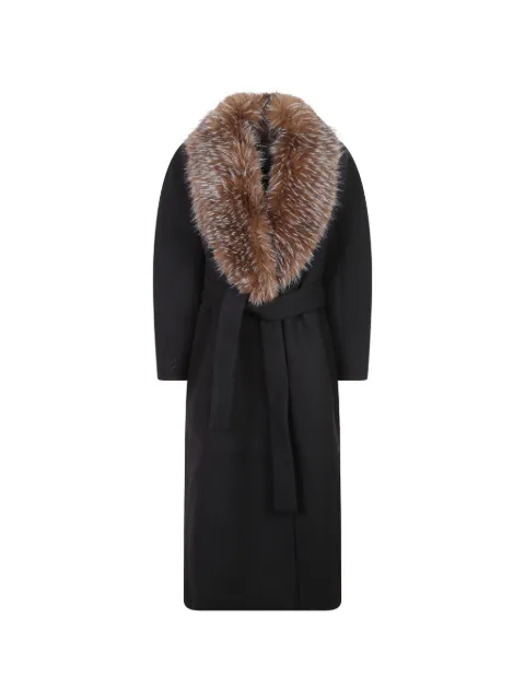 ZIMMERMANN Valiant fur-trim belted coat