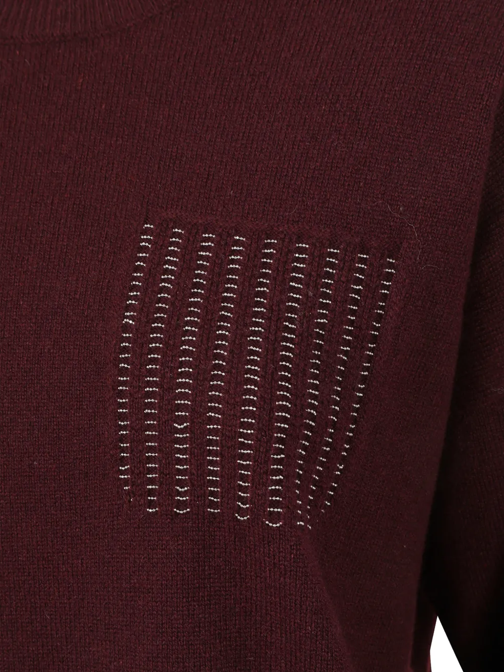 Peserico beaded-pocket sweater Rood
