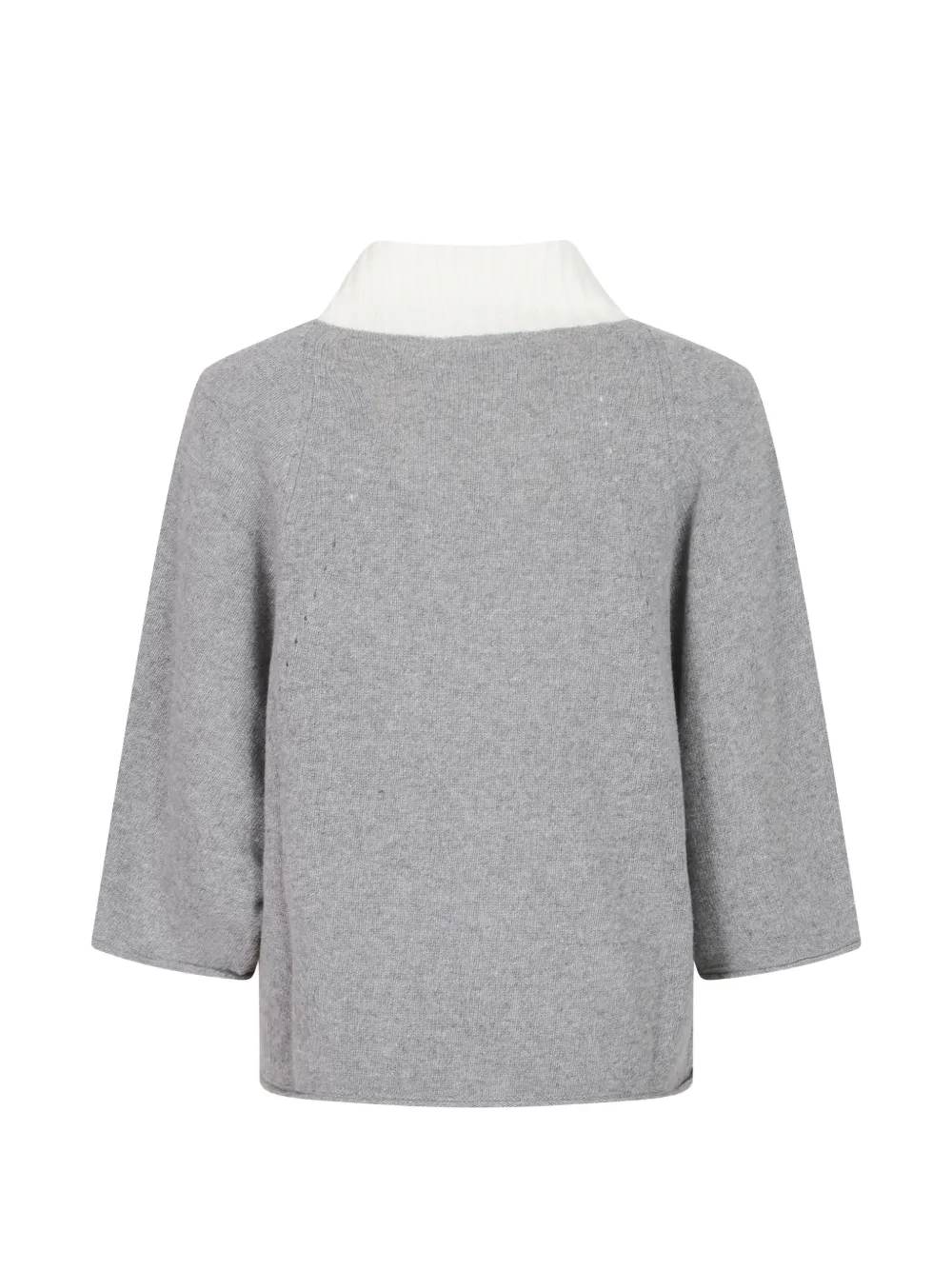Fay argyle-knit high-neck sweater Grijs