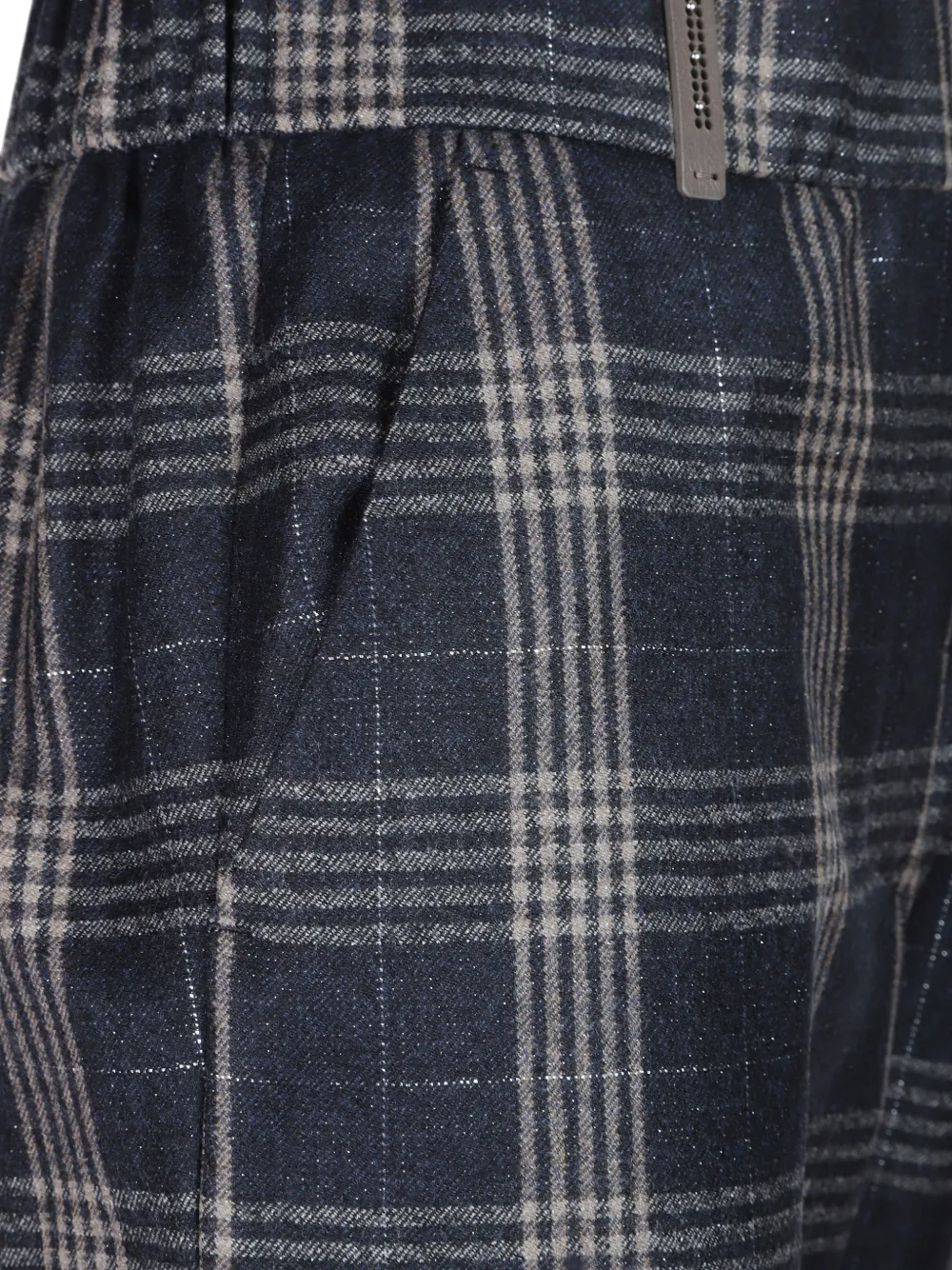 Peserico Geruite broek Blauw