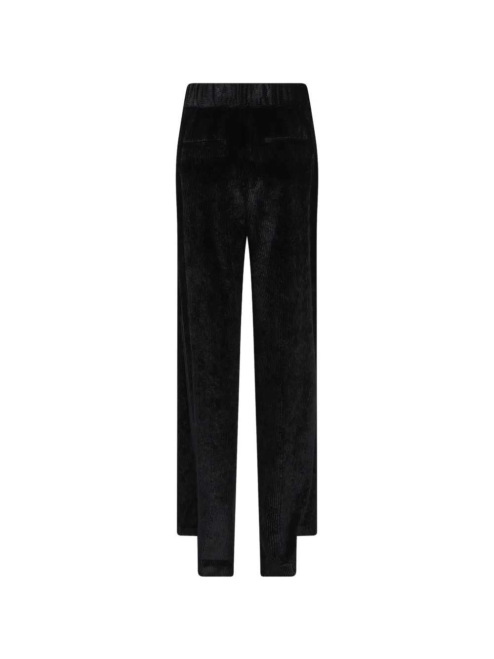 Peserico Ribgebreide elastische broek Zwart