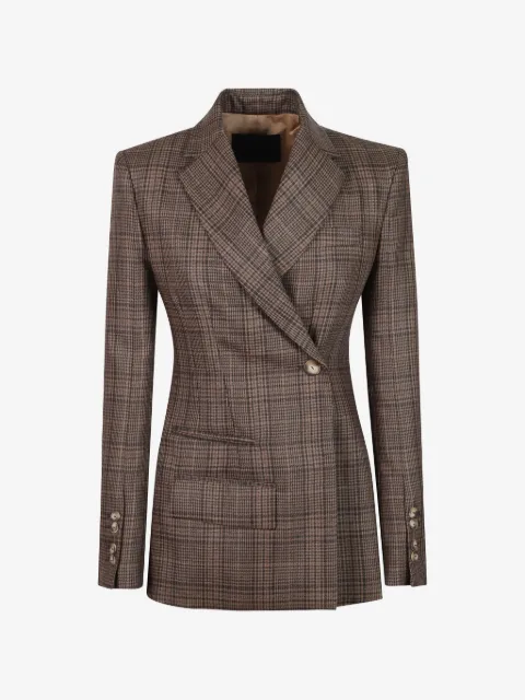 DONDUP check-pattern double-breasted jacket