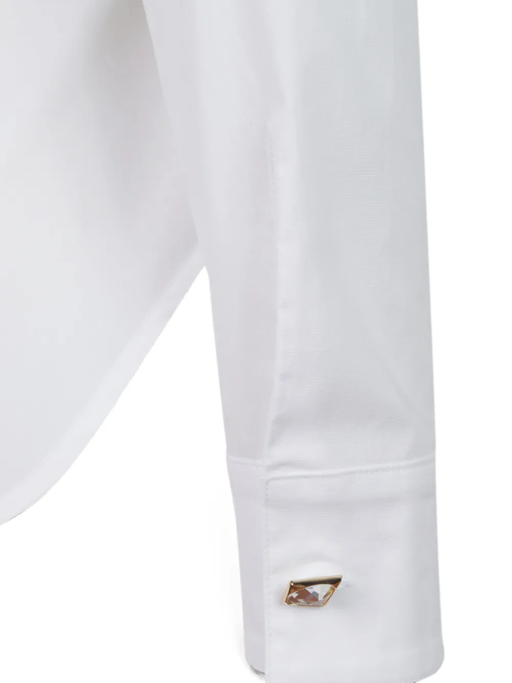 DONDUP Blouse met verfraaide knoop en lange mouwen Wit