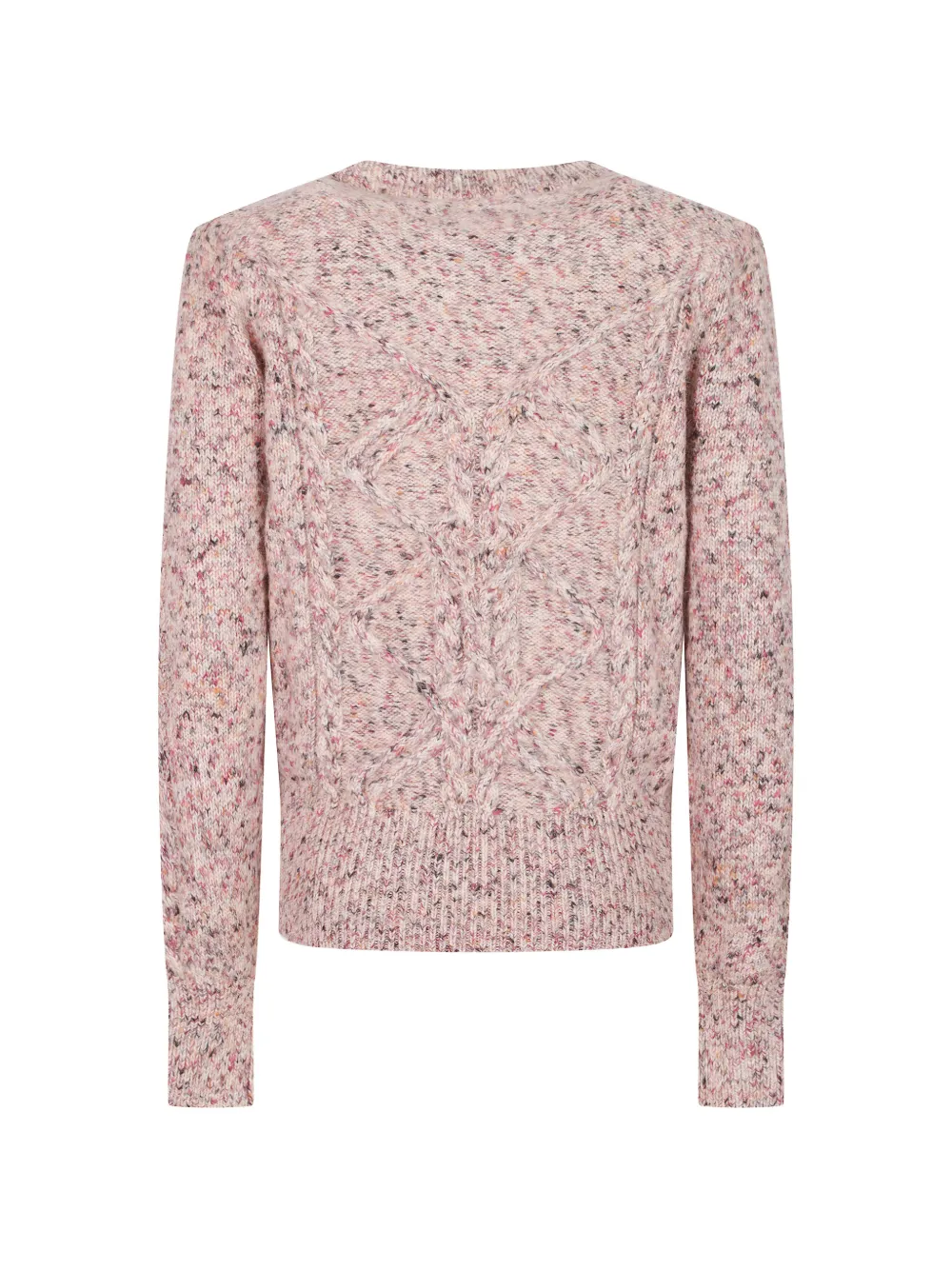 ISABEL MARANT cable-knit button-shoulder sweater Roze
