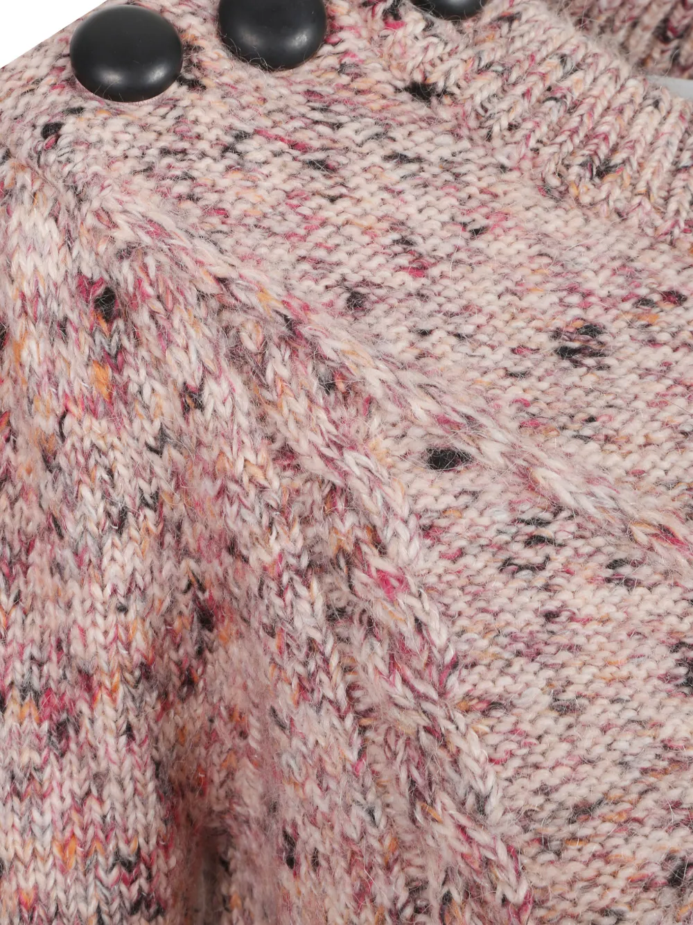 ISABEL MARANT cable-knit button-shoulder sweater Roze