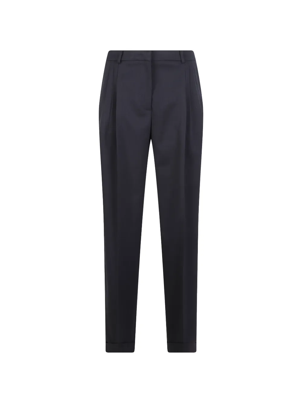 Peserico pleated turned-up trousers Blauw