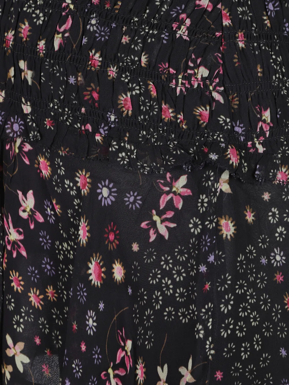 ISABEL MARANT Mini-rok met bloemenprint Zwart