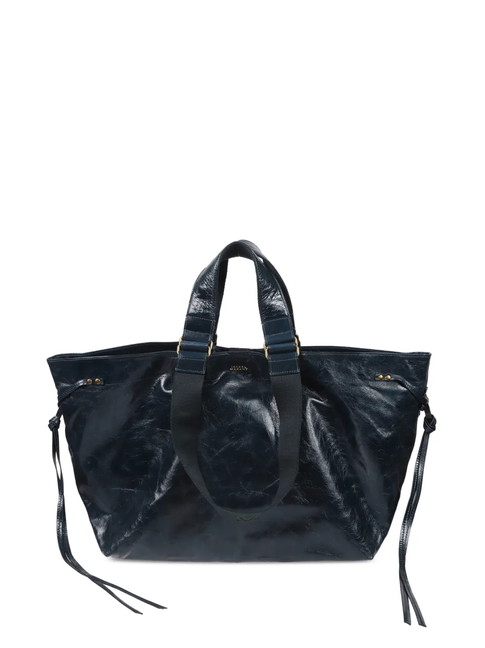 ISABEL MARANT crinkled-leather tote bag - Blau