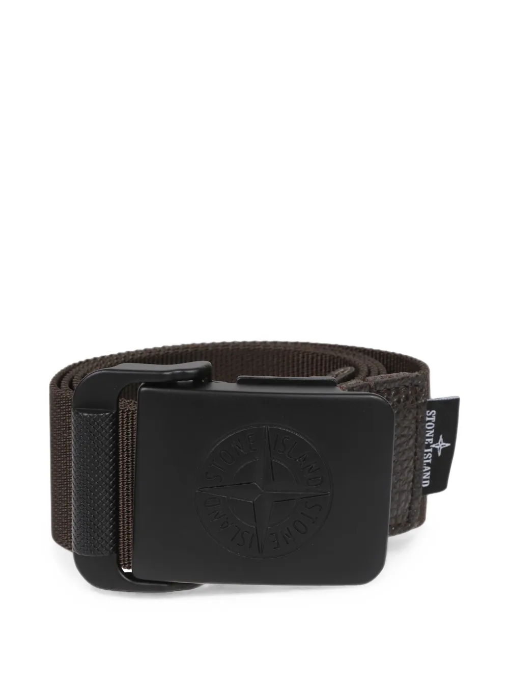 Stone Island Riem met gegraveerd logo Bruin