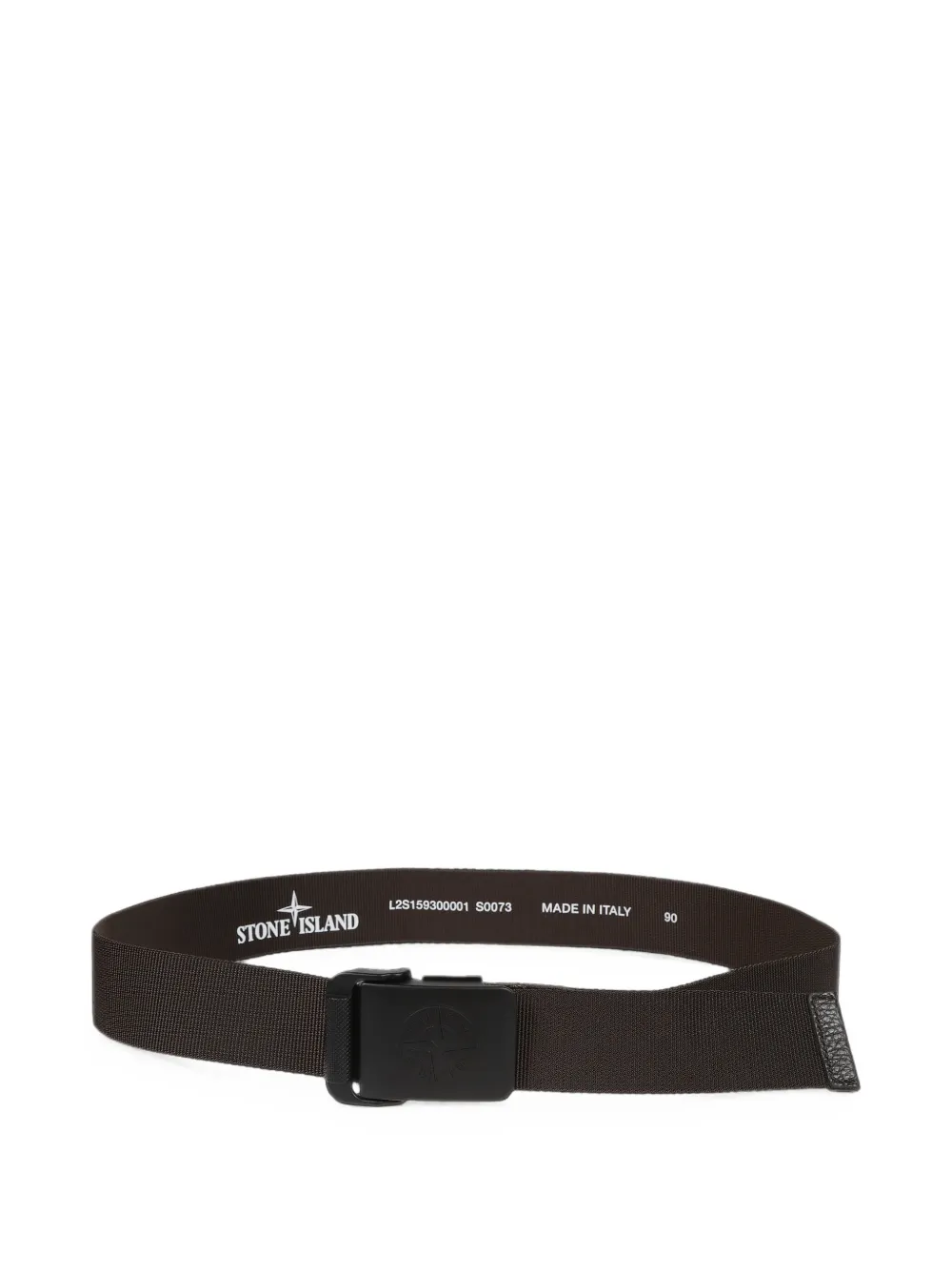 Stone Island logo-engraved belt - Marrone