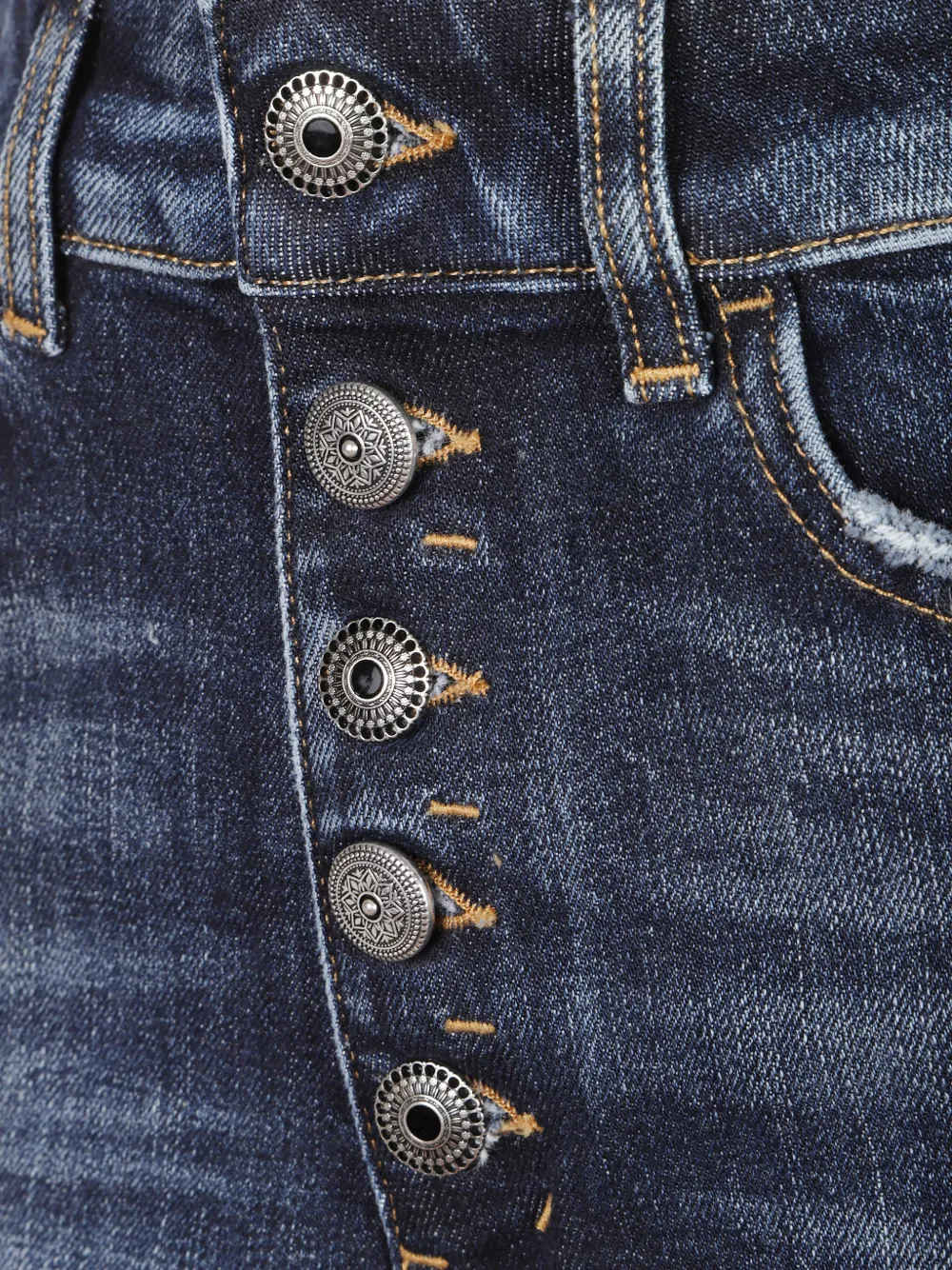 DONDUP Koons ruimvallende denim broek Blauw