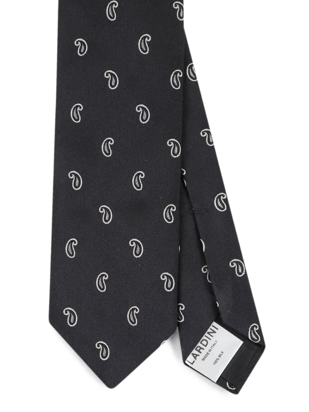 Lardini Stropdas met paisley-print Zwart