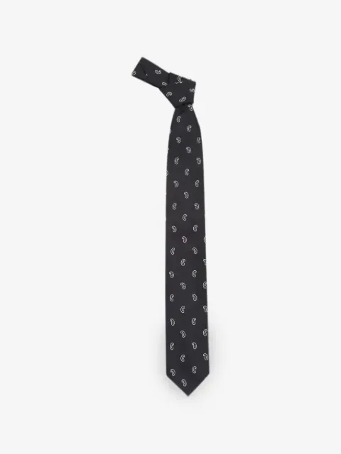 Lardini corbata de seda con estampado de cachemira