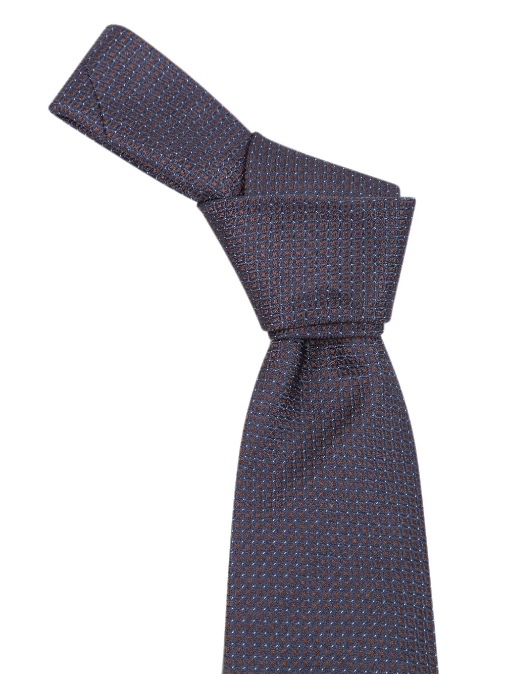 Lardini Zijden stropdas met geometrisch patroon Blauw