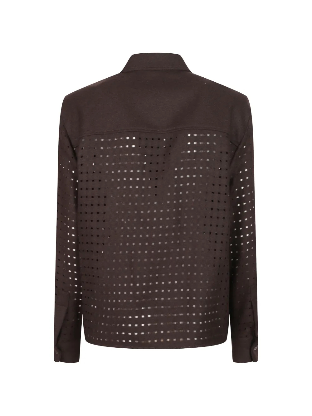 Peserico perforated-design shirt Bruin