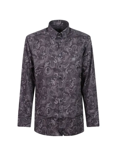ETRO camisa con botones y estampado de cachemira