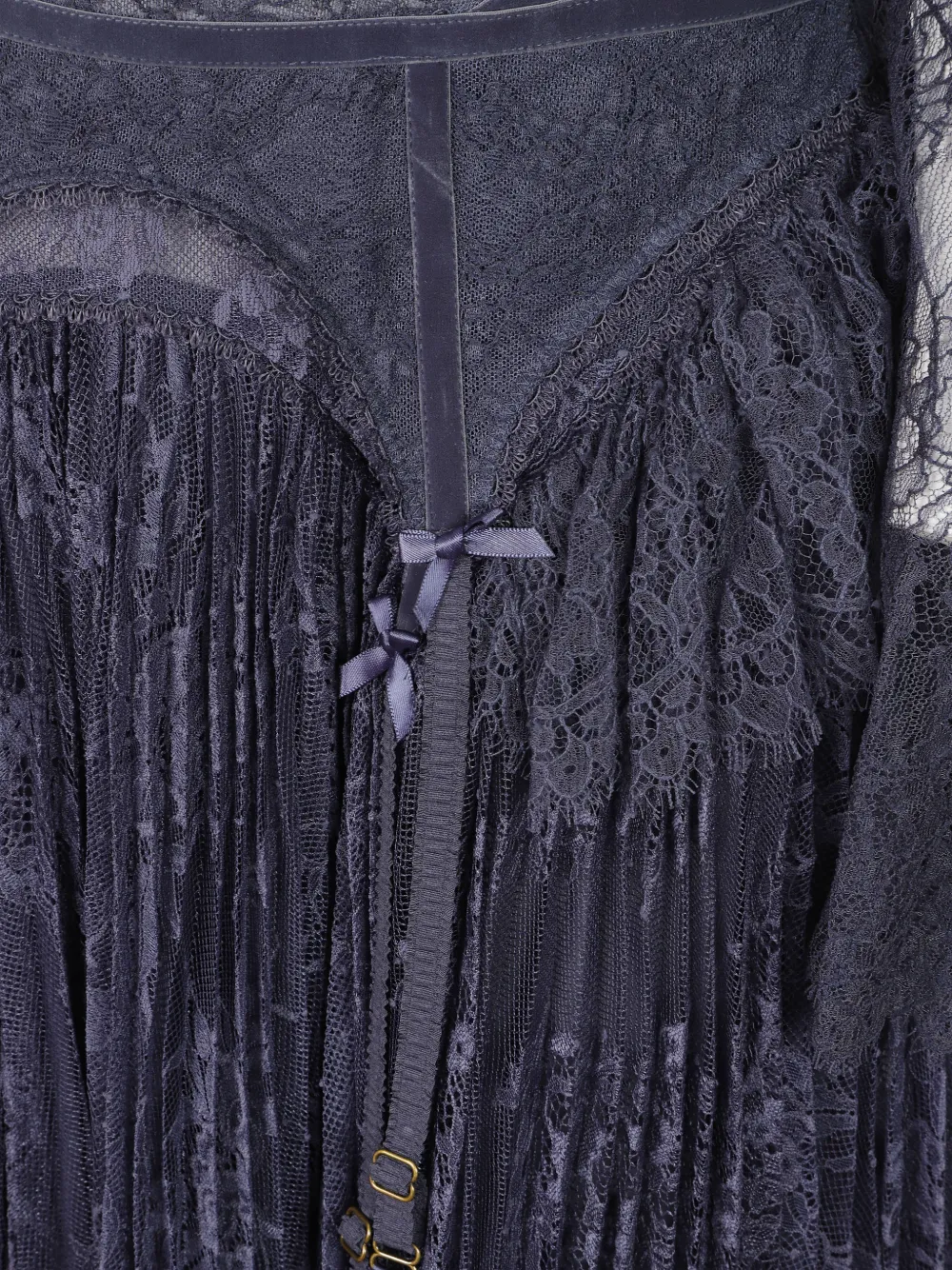 ZIMMERMANN Valiant Lingerie maxi-jurk met kanten afwerking Blauw