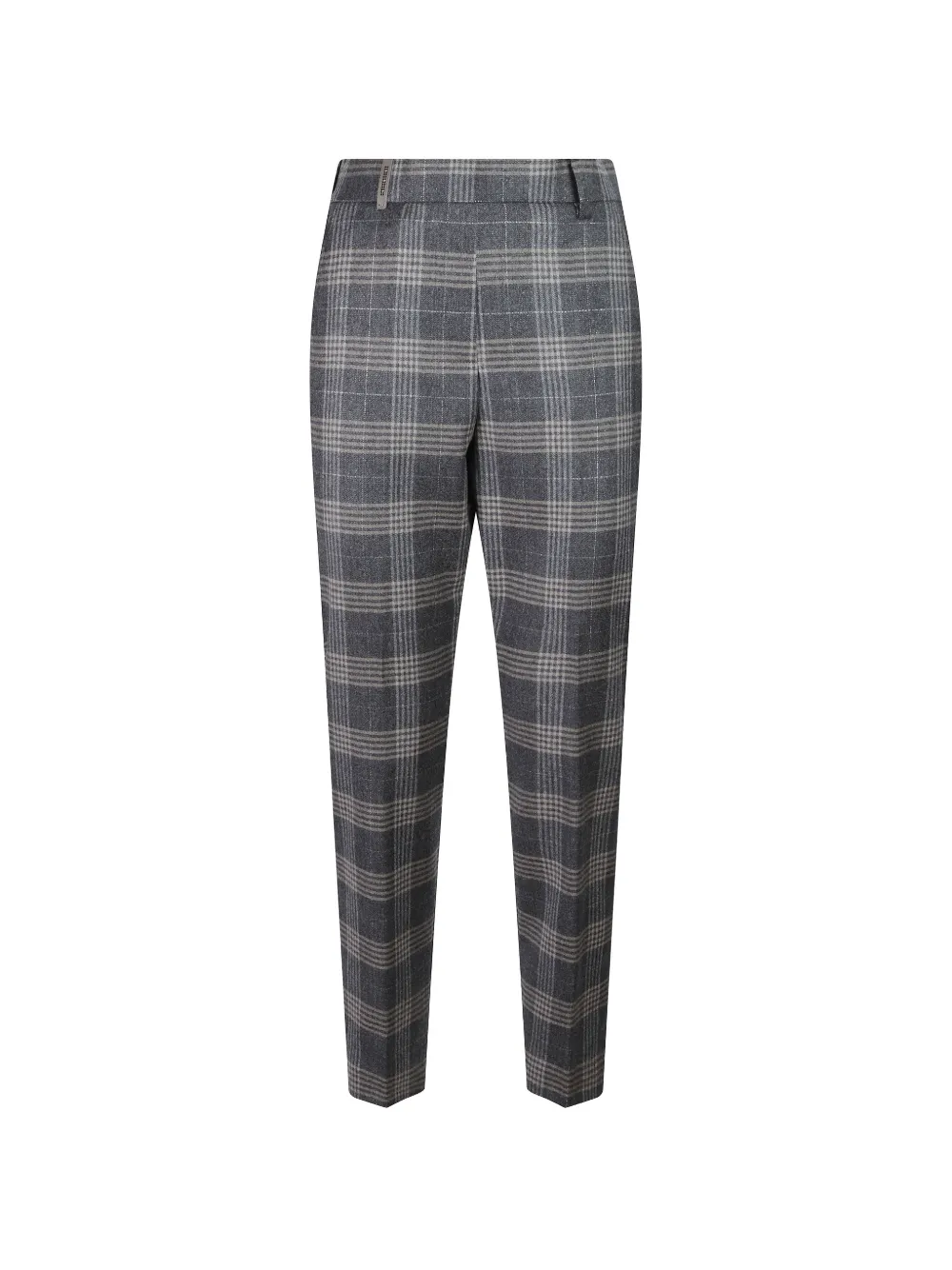 Peserico check-pattern tapered trousers - Grigio