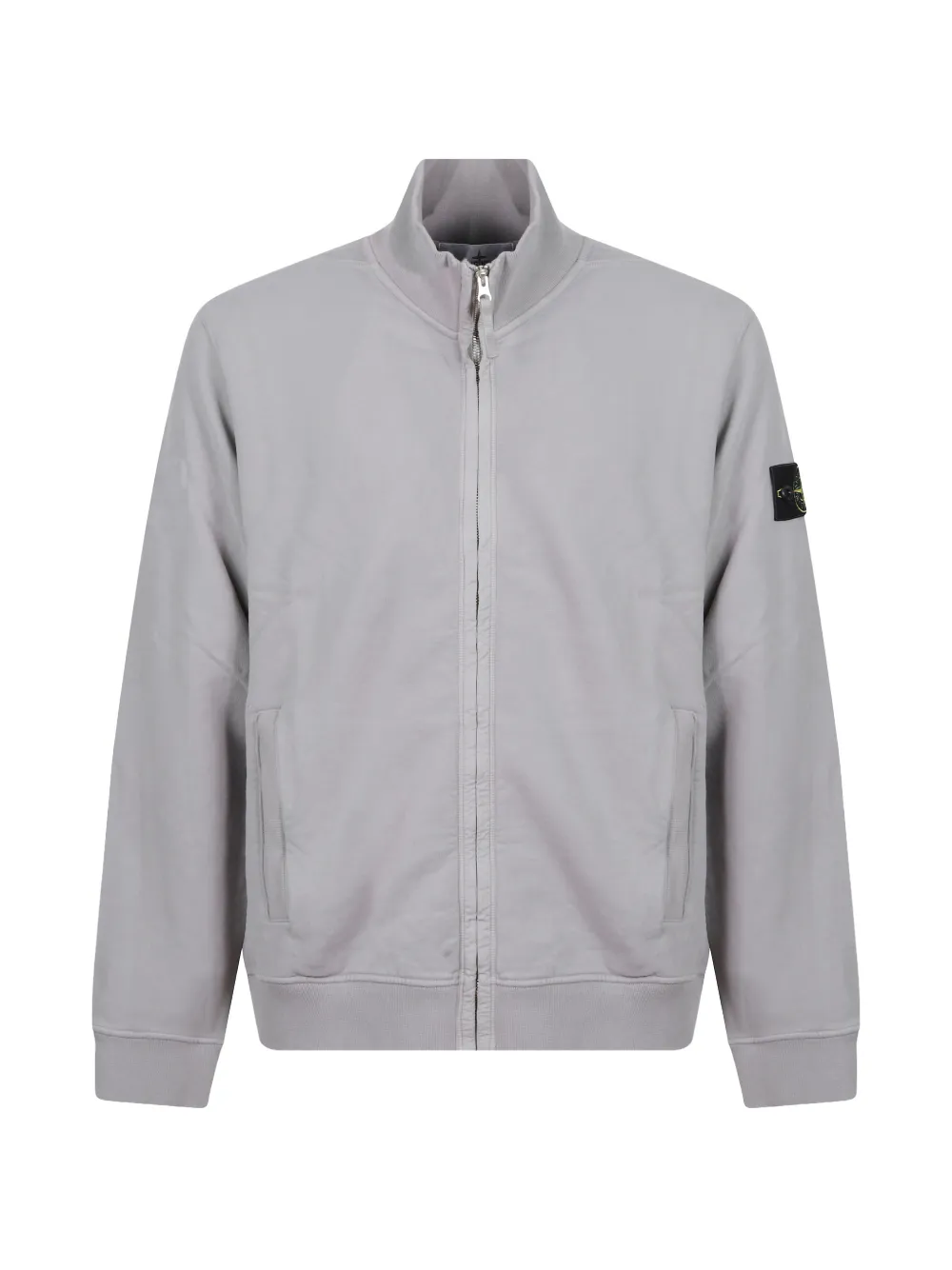 Stone Island 6100066 brushed organic cotton fleece track jacket - Grau