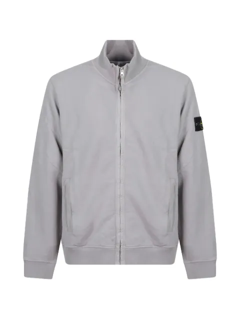 Stone Island 6100066 geborsteld biologisch katoenen fleece trainingsjack