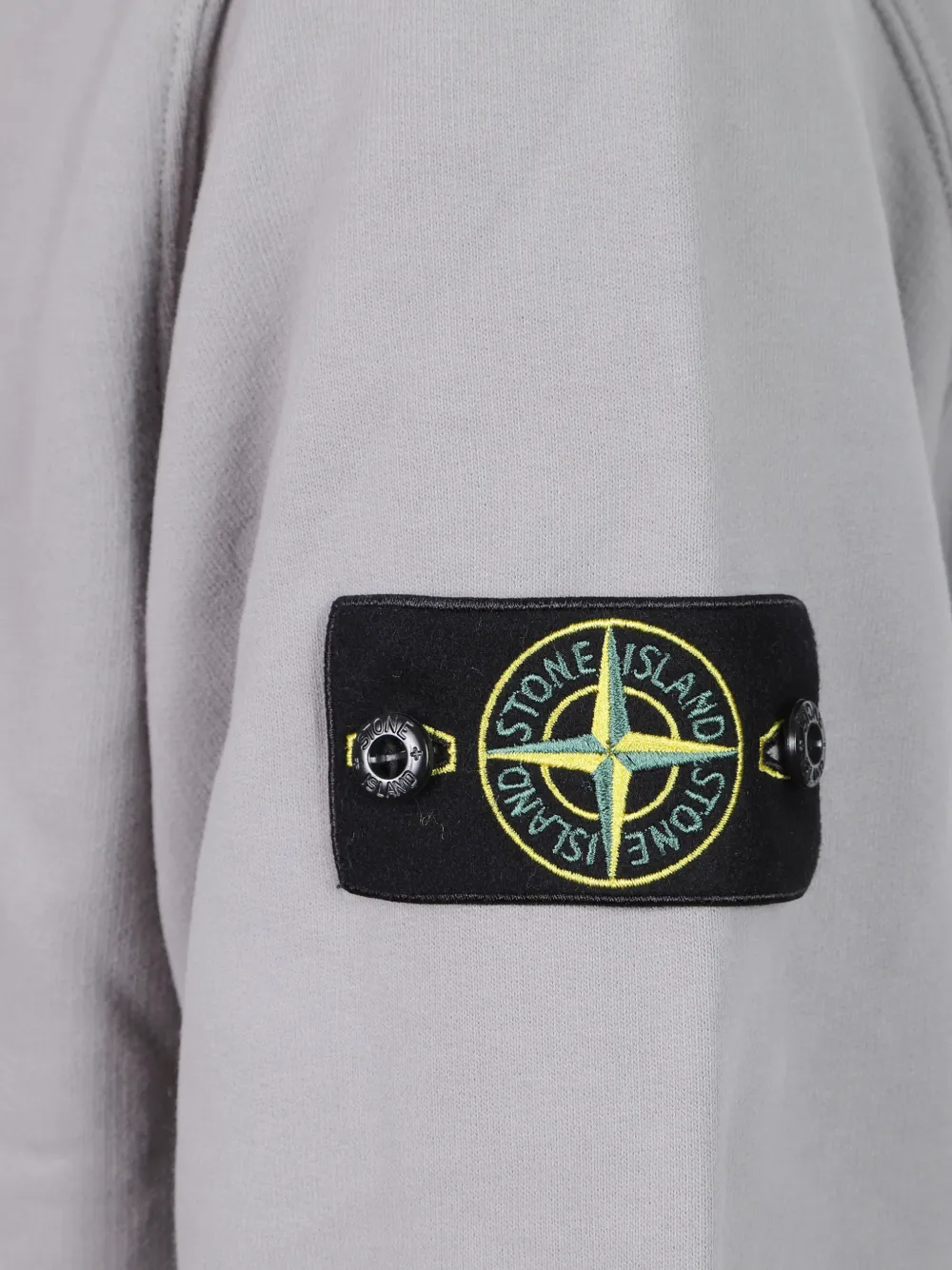 Stone Island 6100066 geborsteld biologisch katoenen fleece trainingsjack Grijs