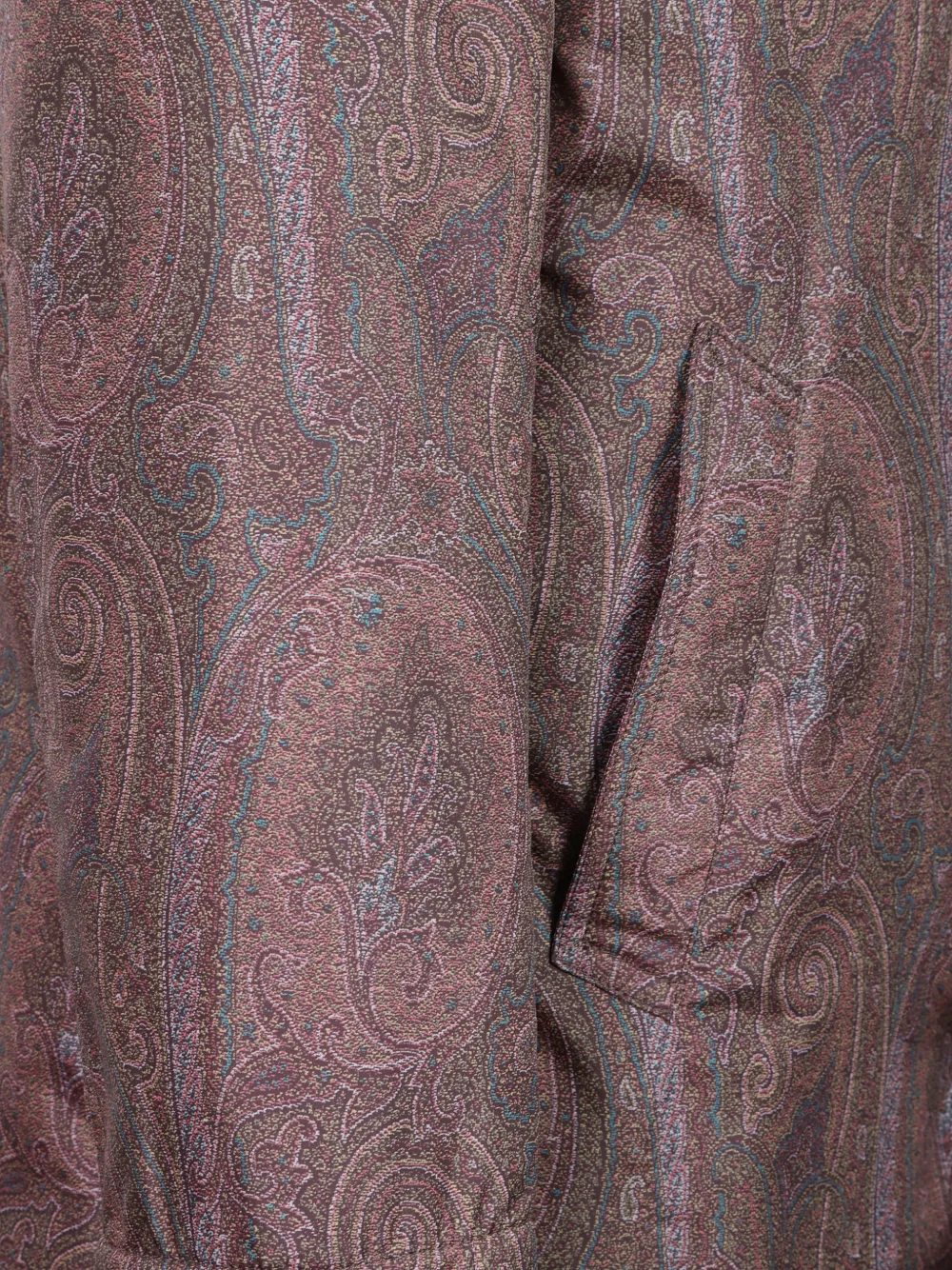 ETRO Jas met paisley-print en verborgen sluiting Bruin