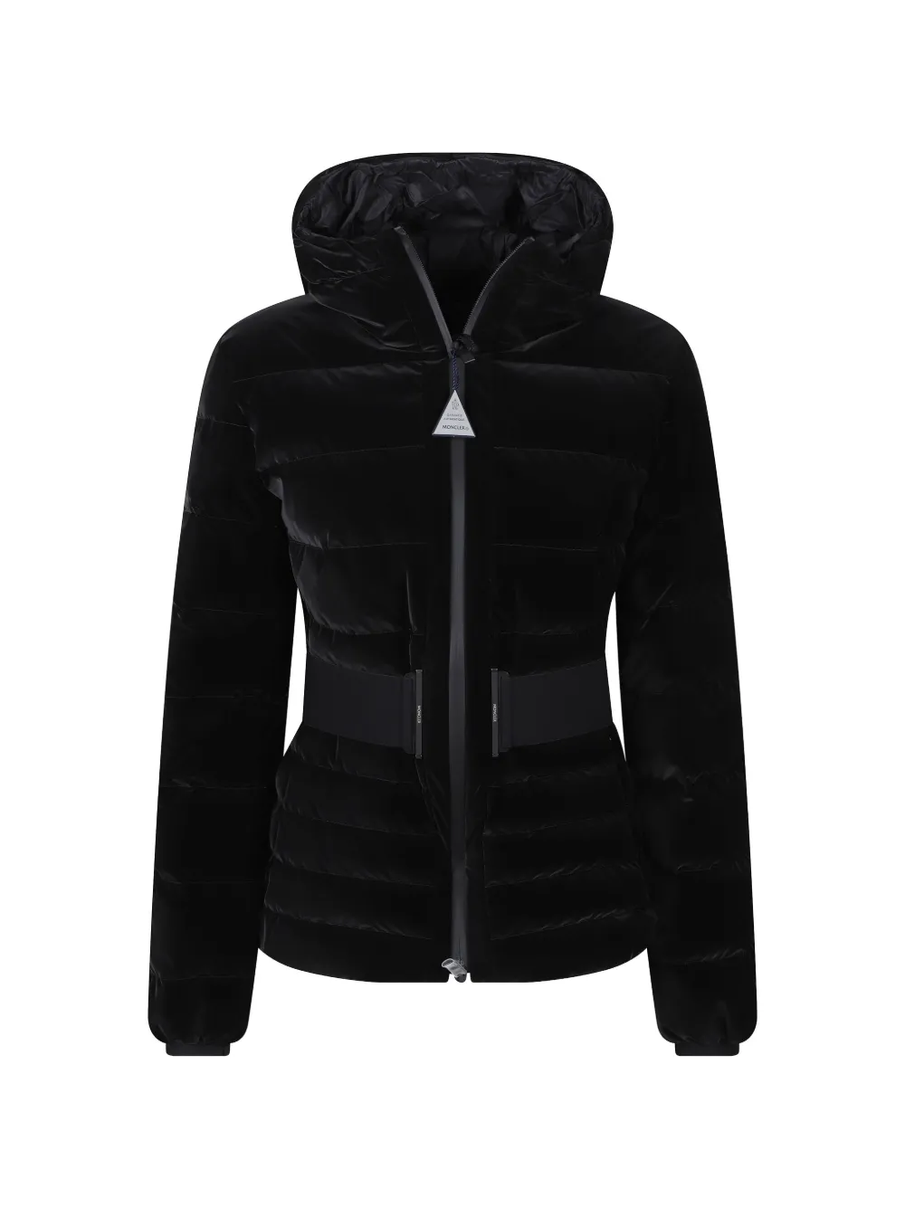 Moncler Gestuelle donsjack met ceintuur Zwart