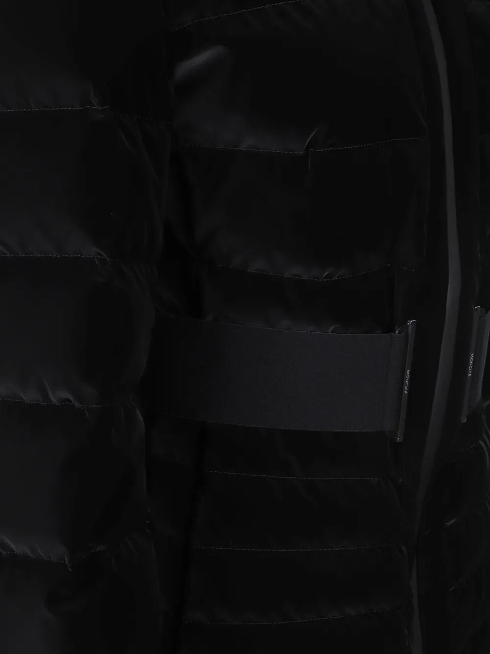 Moncler Gestuelle donsjack met ceintuur Zwart