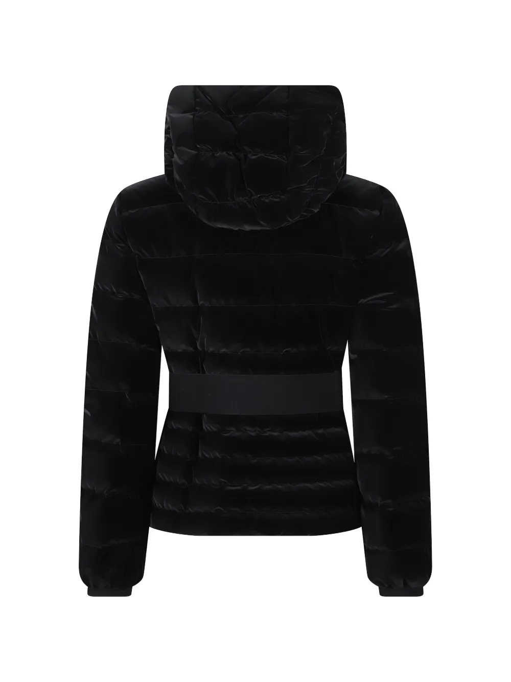 Moncler Gestuelle donsjack met ceintuur Zwart