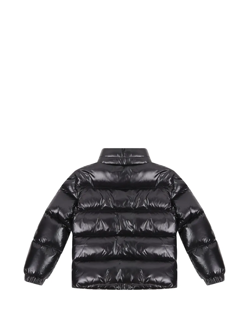Moncler Enfant Alaxios gewatteerd jack met logo-patch Zwart