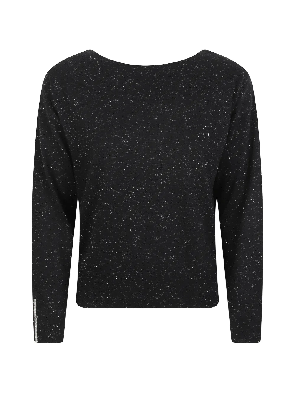 Peserico flecked boat-neck sweater Zwart