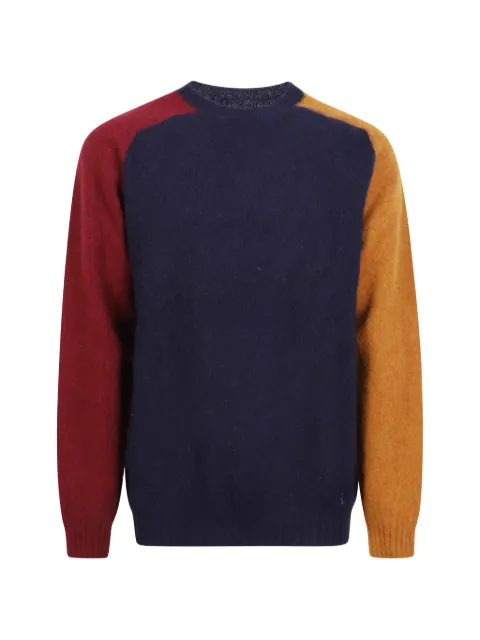 Barbour Scottish-Made colourblock wool crew neck jumper