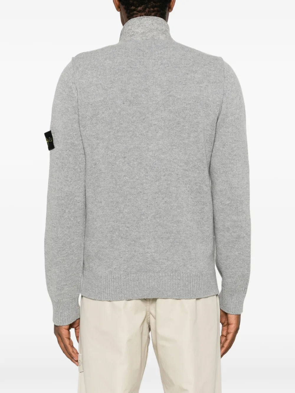 Stone Island 5100047 lamswollen trui Grijs