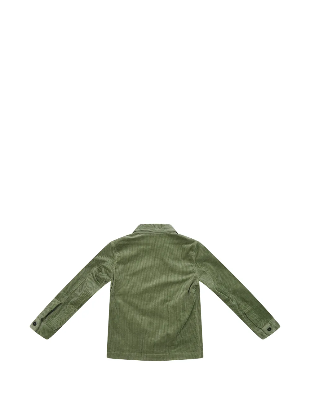Stone Island Junior Ribfluwelen jack met Compass-patch Groen
