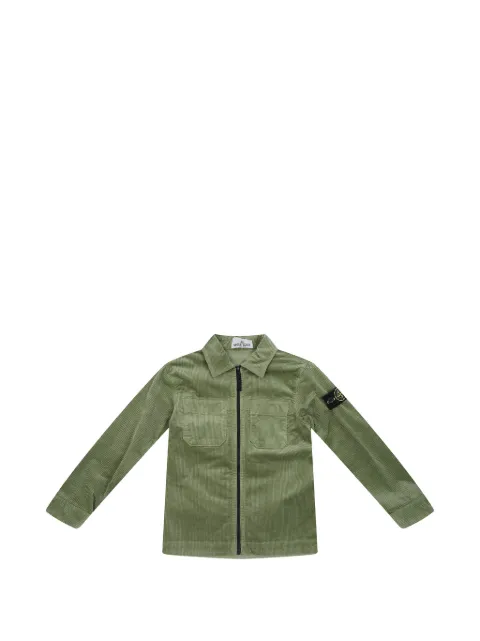 Stone Island Junior Compass-patch corduroy overshirt