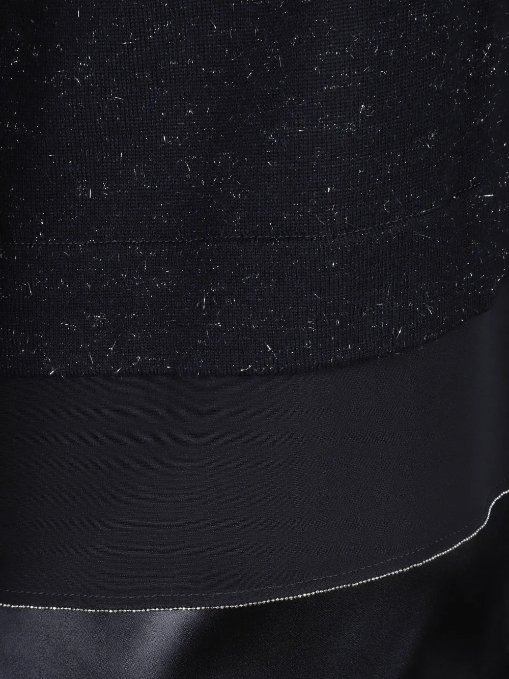 Peserico Trui met gelaagd effect en lamé detail Zwart