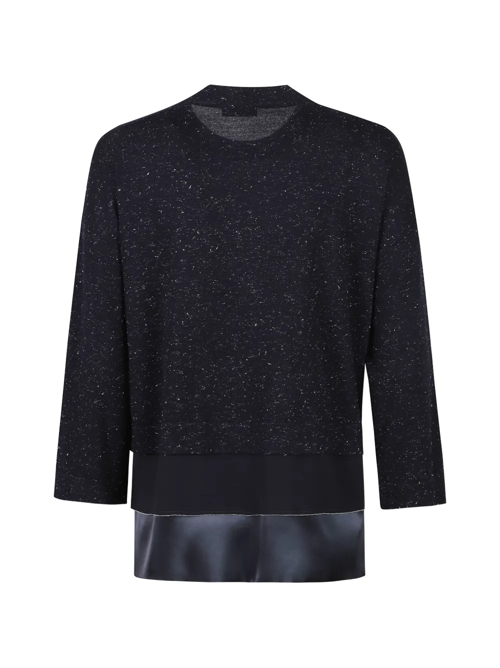 Peserico Trui met gelaagd effect en lamé detail Zwart