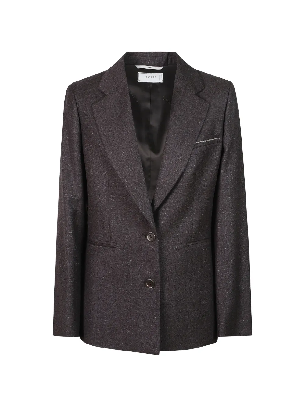 Peserico bead-embellished single-breasted blazer - Marrone