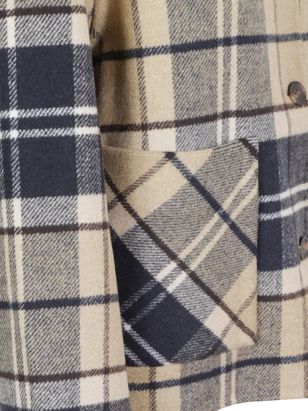 Barbour Marlow tartan wool overshirt Beige