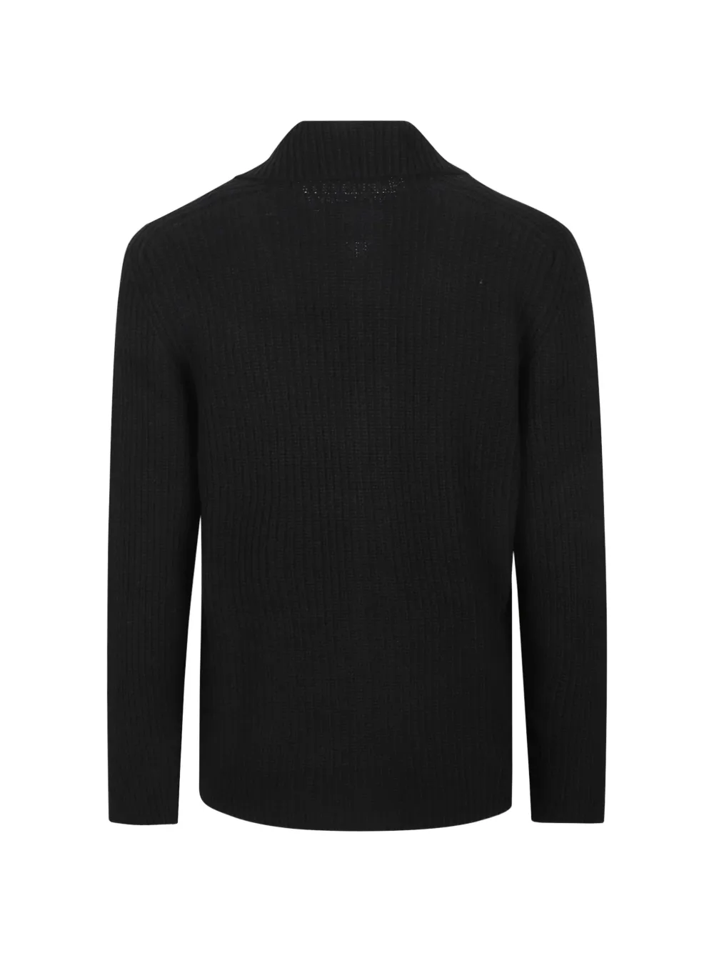 Tagliatore Ribgebreid vest Zwart