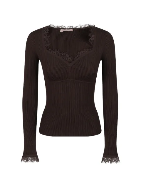 TWINSET jersey con ribete de encaje