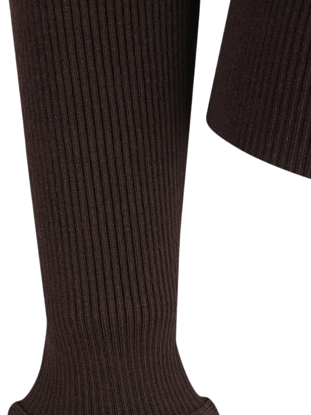 TWINSET Ribgebreide trui met kanten afwerking Bruin